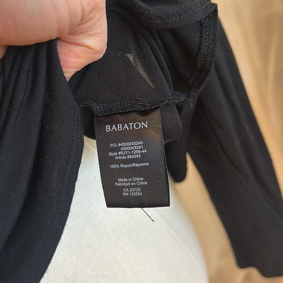 Babaton Black Shirt Blouse Sz Small Extremely Soft - Picture 6 of 6